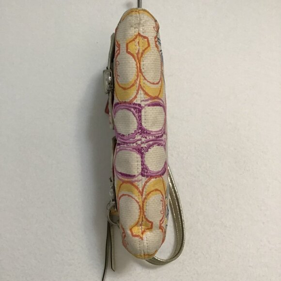 Coach Poppy Signature Scribble Print Hippie Shoulder Bag - Picture 9 of 15